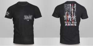 Gun company needs flag and USA love back for a shirt | Diseño de Camiseta por Kero