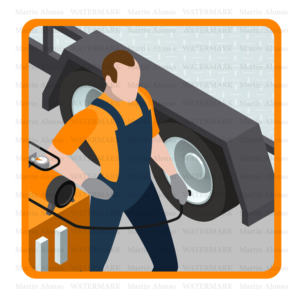 Trailer repair business graphic | Graphic Design by Martin Alonso