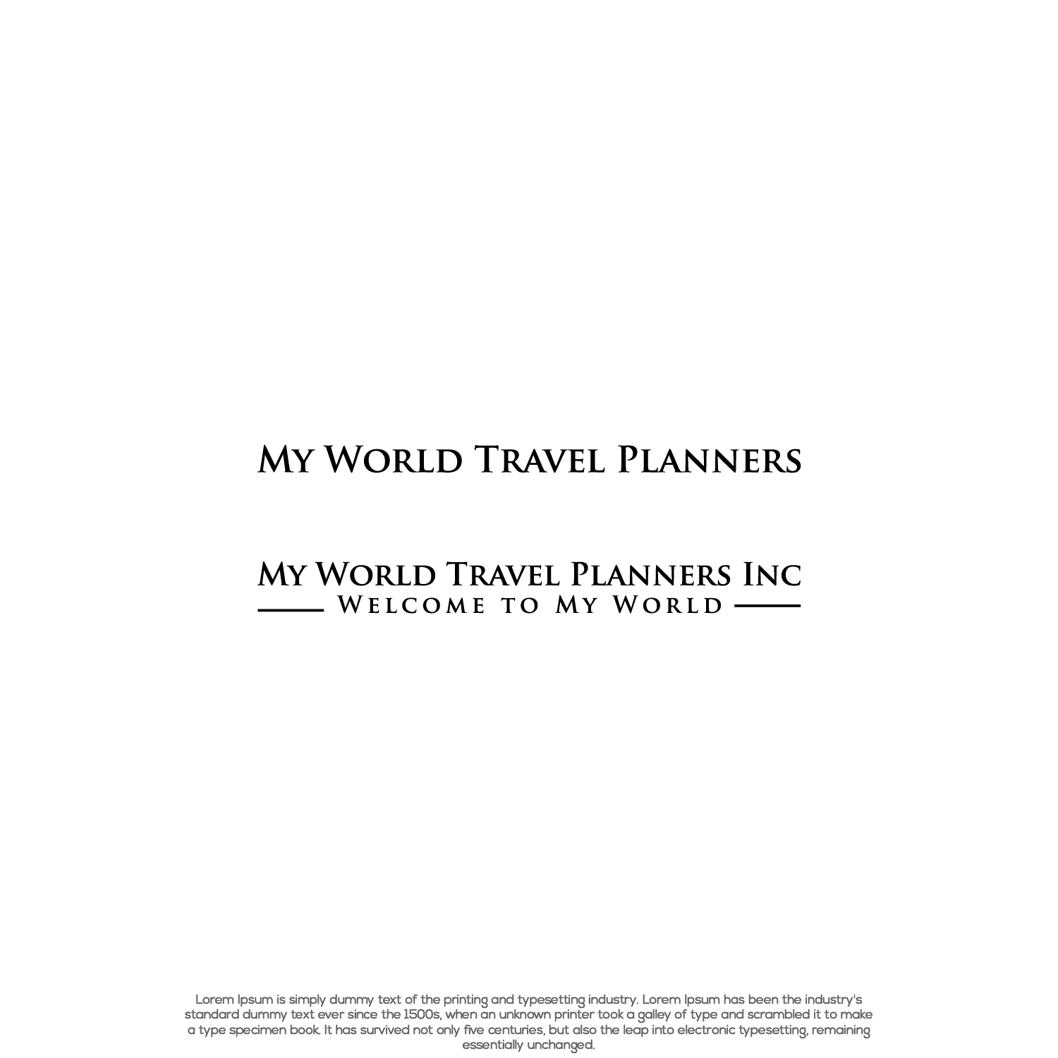 Logo Design by bejoborn1 for My World Travel Planners Inc | Design #21936241