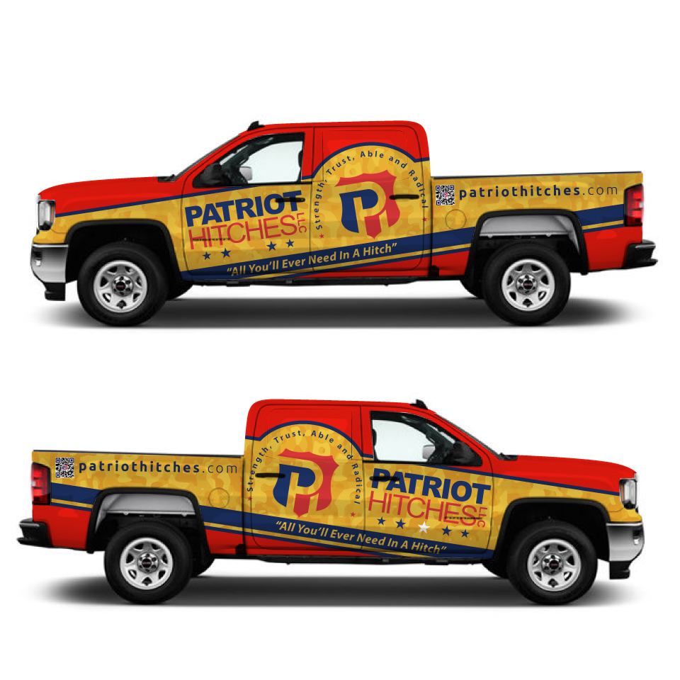 Car Wrap Design by Yoga Tri for Patriot Hitches, LLC | Design #21938375