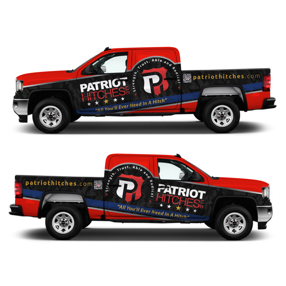 Car Wrap Design by Yoga Tri for Patriot Hitches, LLC | Design #21940441