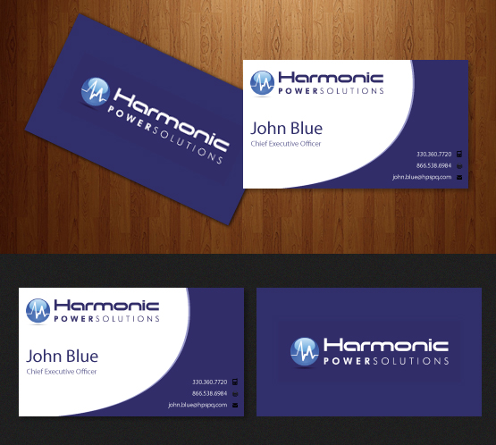 Business Card Design by uniquedesign10 for Harmonic Power Solutions | Design #2940541