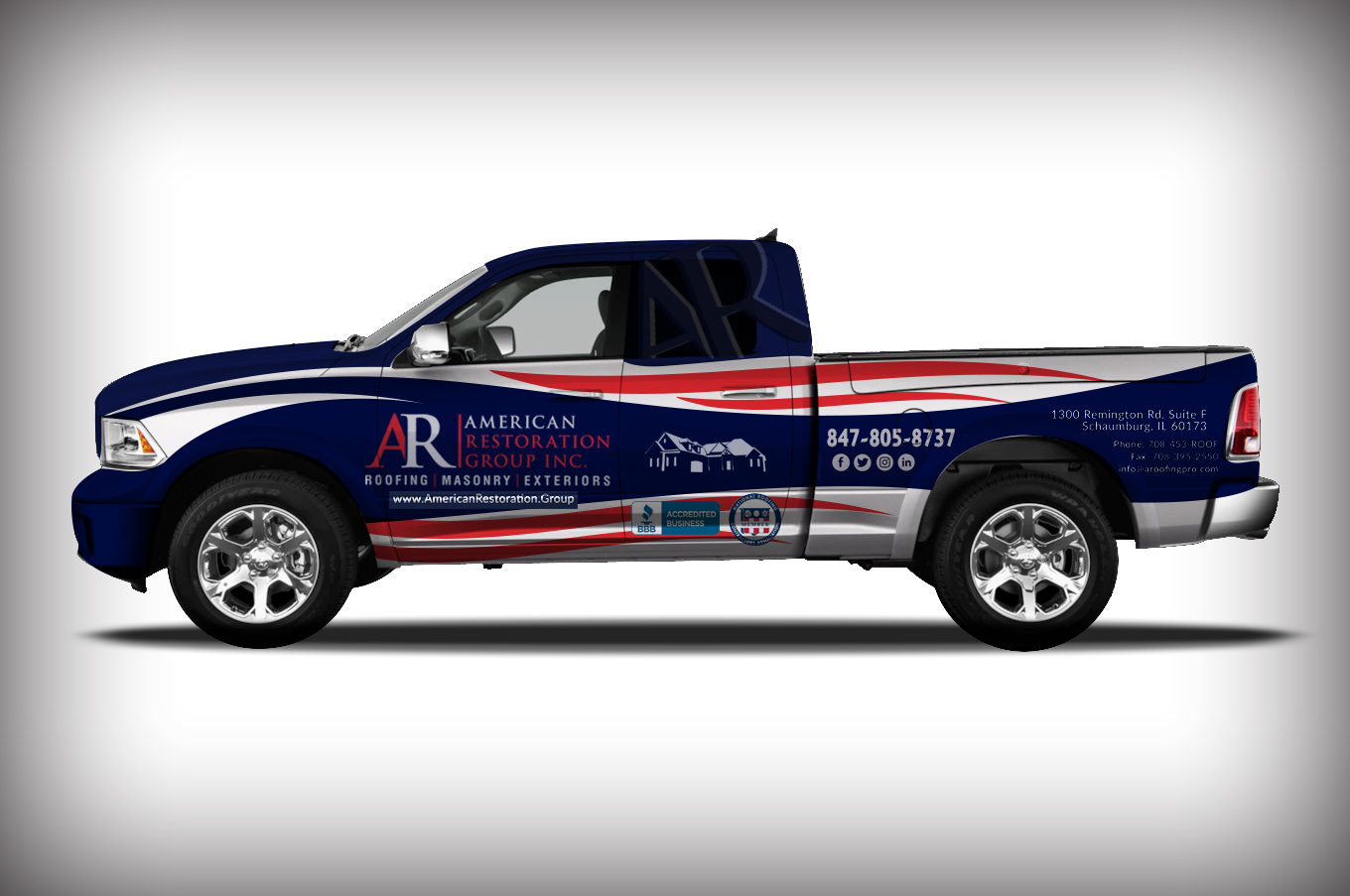 Car Wrap Design by ZEKKOUR Fouzi for American Restoration Group, Inc. | Design #21934335