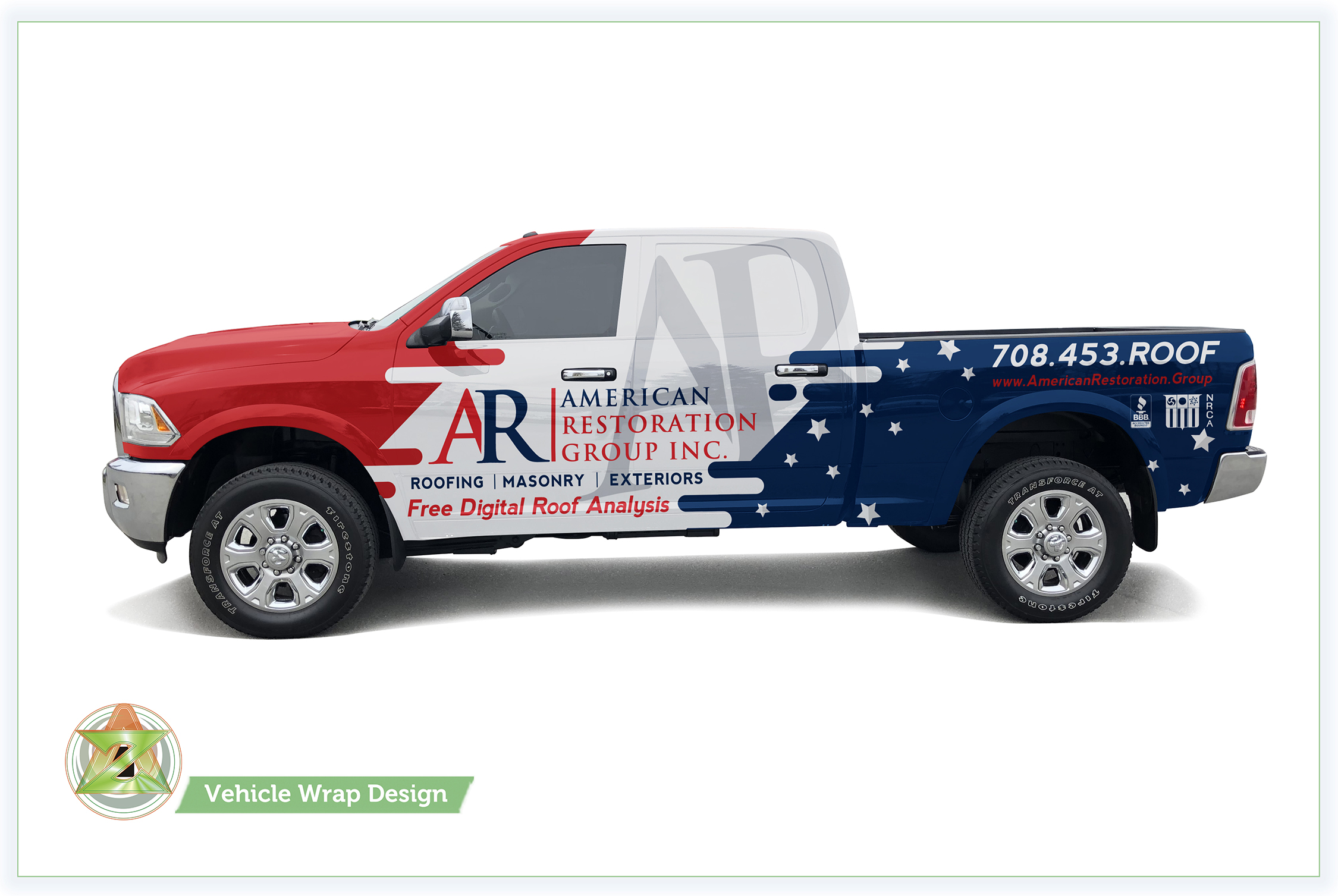 Car Wrap Design by Azhoeck for American Restoration Group, Inc. | Design #22070389