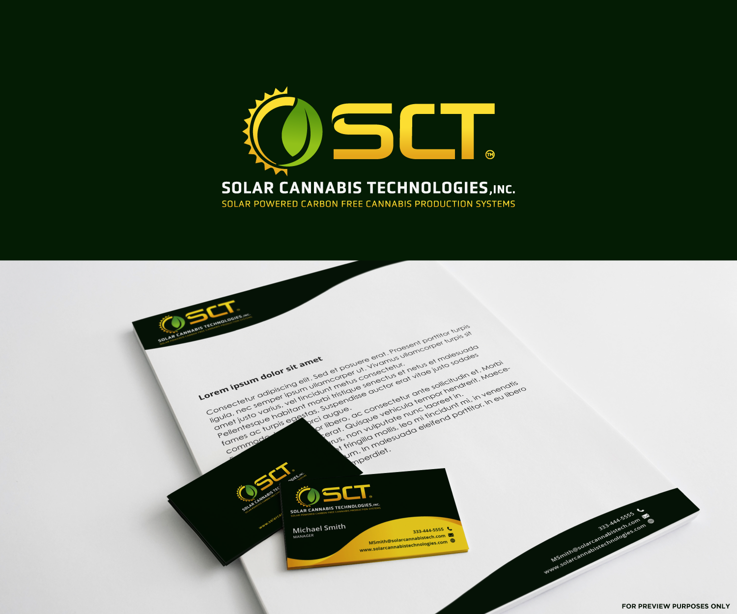 Logo Design by anico for Solar Cultivation Technologies, Inc. ( SCT) | Design #21946640