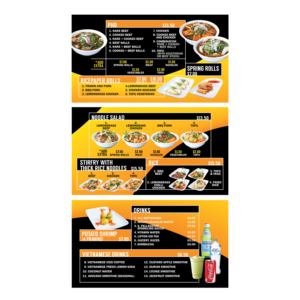 Menu Design by janiceg for Pho and Go Pty Ltd | Design: #21964031