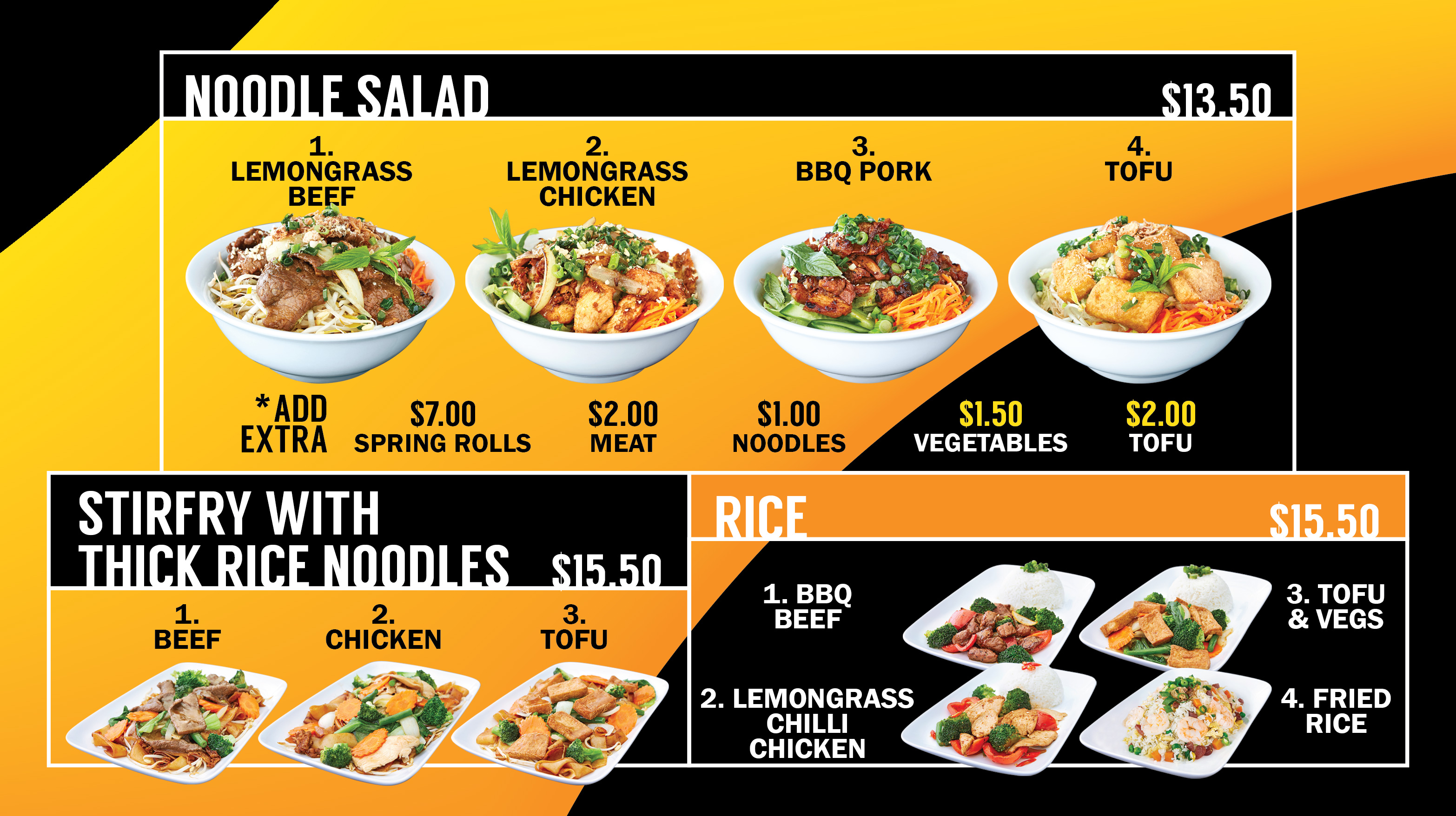 Menu Design by janiceg for Pho and Go Pty Ltd | Design #21964033