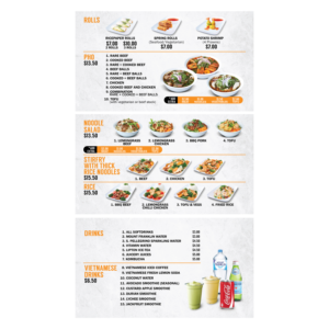 Menu Design by janiceg for Pho and Go Pty Ltd | Design: #21968134