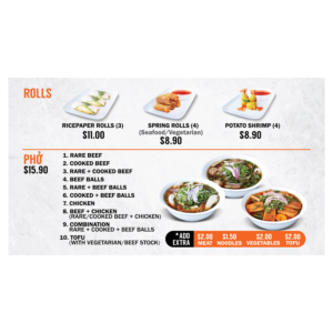 Menu Design by janiceg for Pho and Go Pty Ltd | Design: #21972779