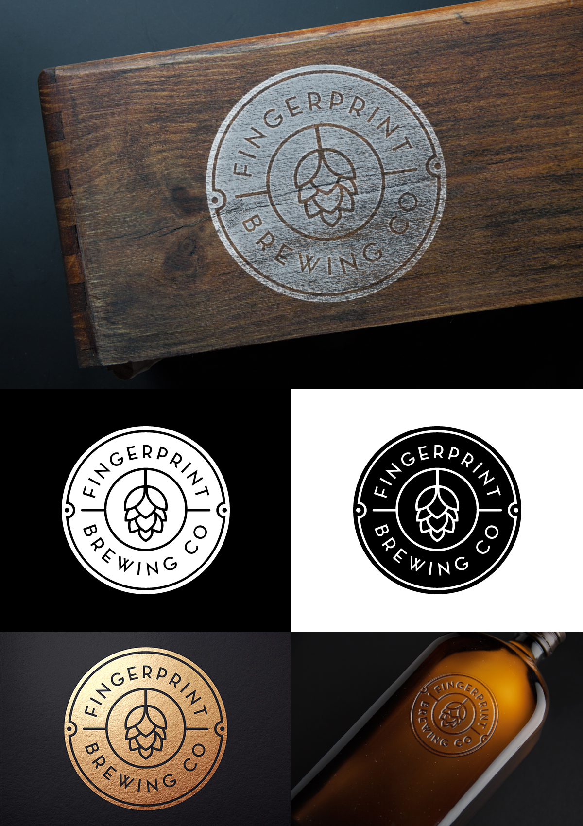 Logo Design by H-H Arts for Fingerprint Brewing Company | Design #21938450