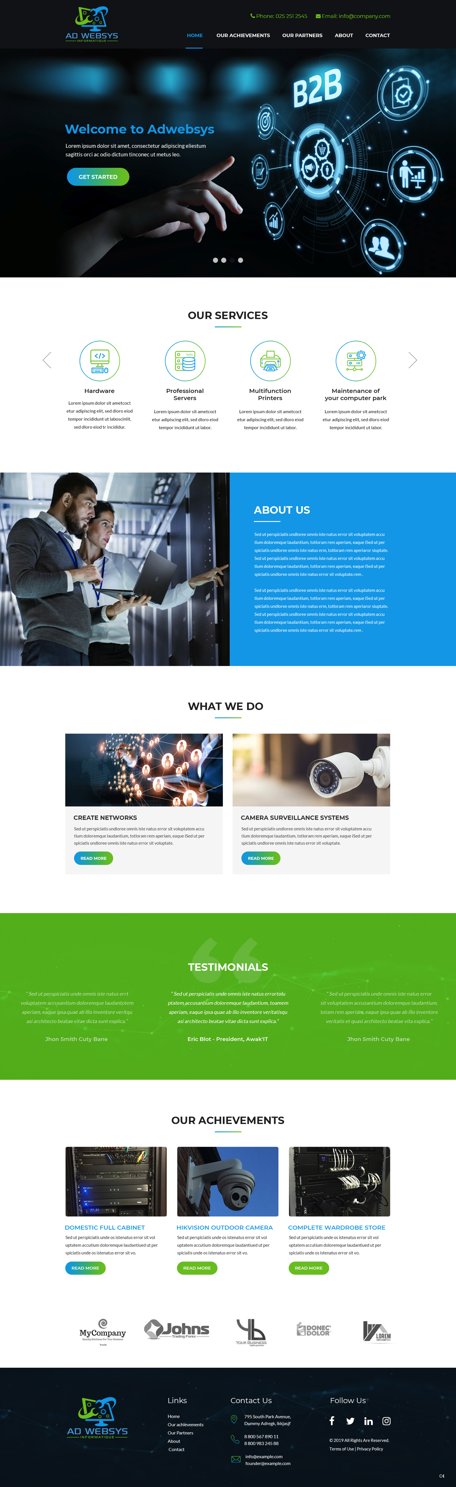 Wordpress Design by pb for AD Websys SPRL | Design #21942062