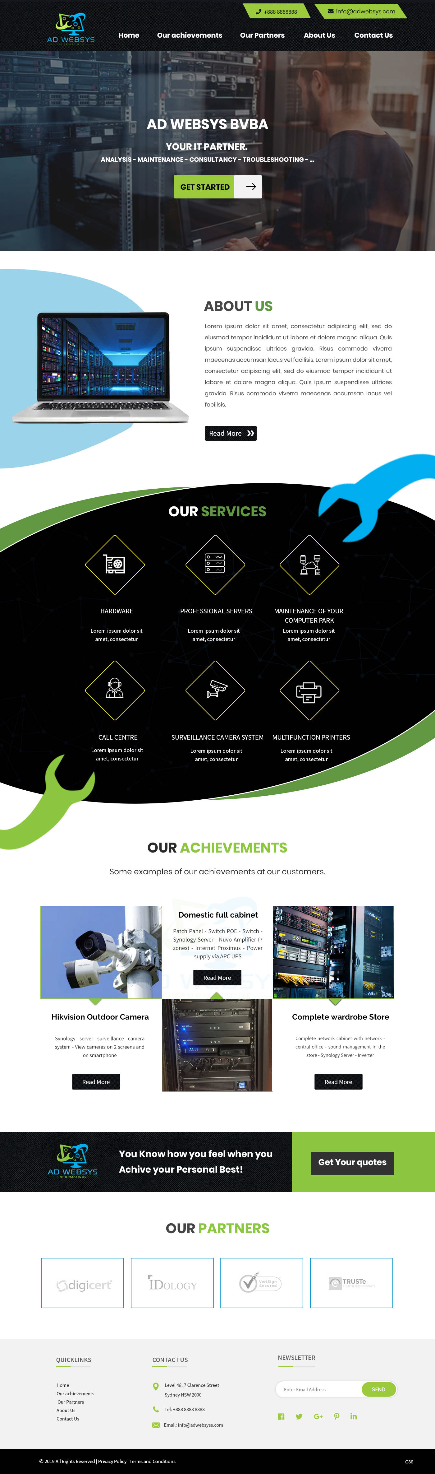 Wordpress Design by pb for AD Websys SPRL | Design #21942088
