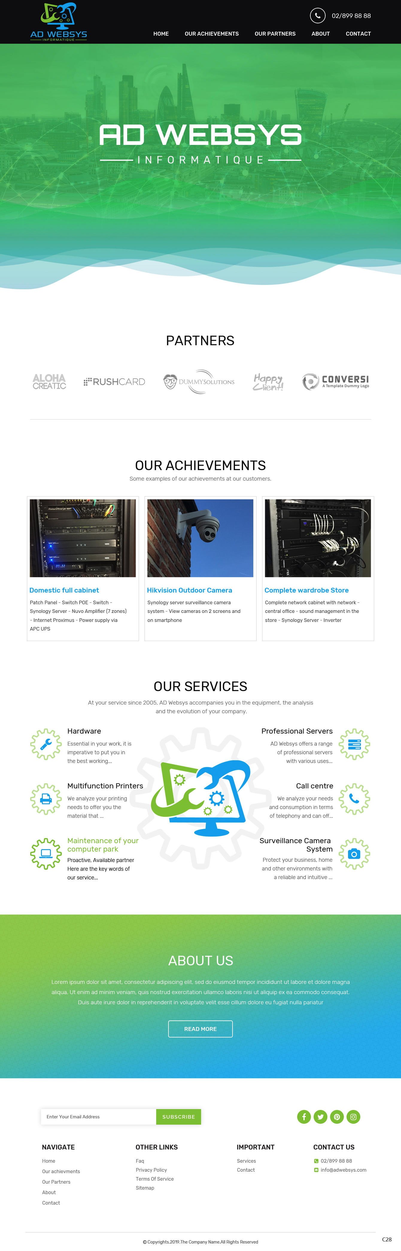 Wordpress Design by pb for AD Websys SPRL | Design #21942089