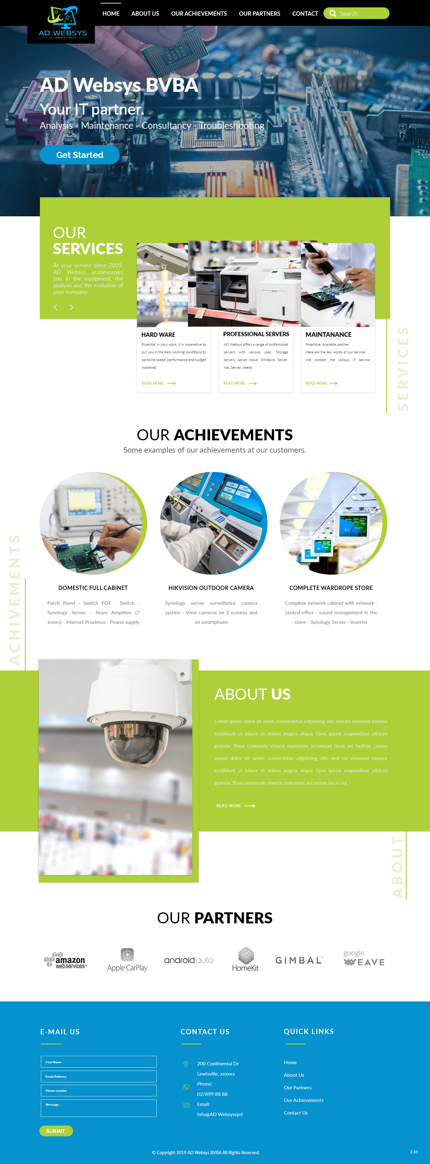 Wordpress Design by pb for AD Websys SPRL | Design #21942090