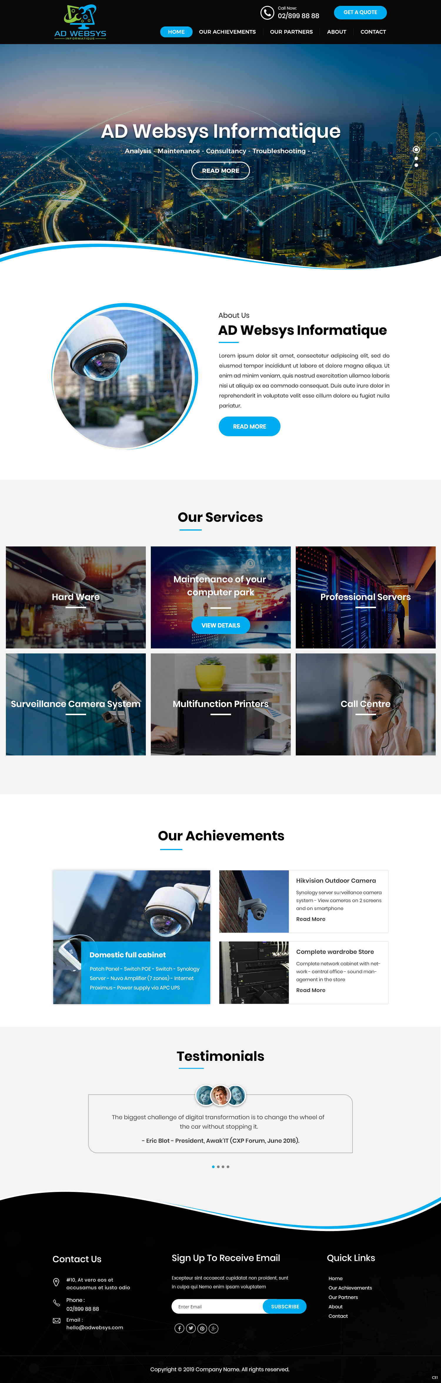 Wordpress Design by pb for AD Websys SPRL | Design #21942091