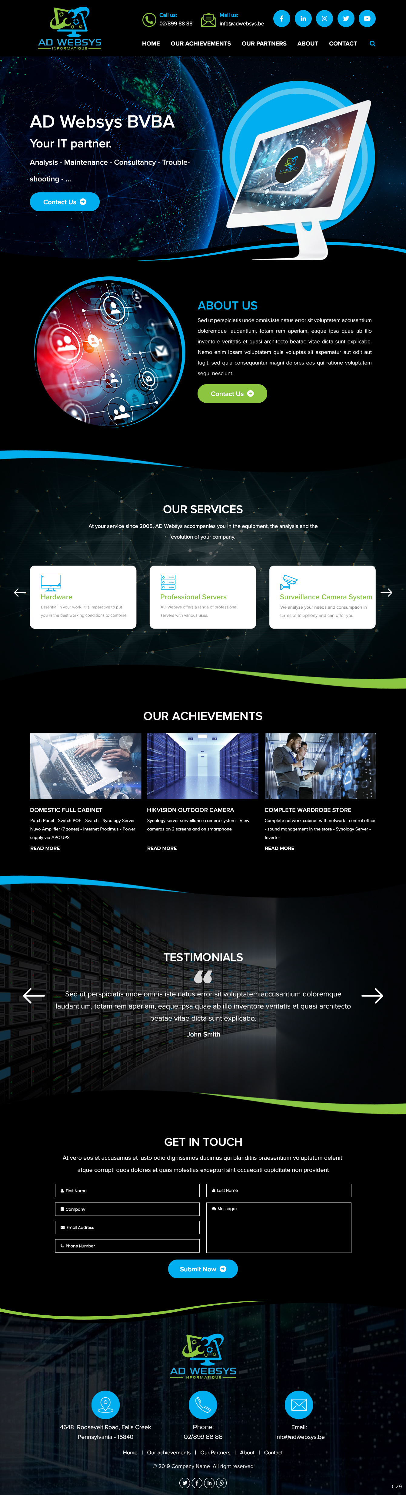Diseño Wordpress por pb para AD Websys SPRL | Diseño #21942092