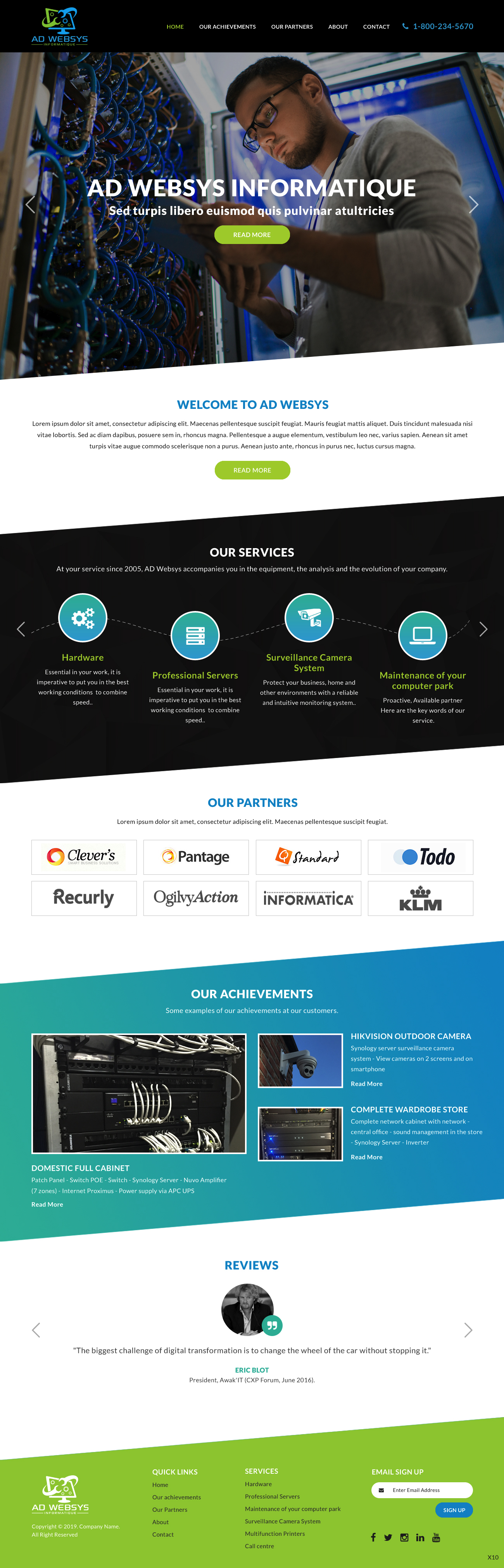 Wordpress Design by pb for AD Websys SPRL | Design #21942100