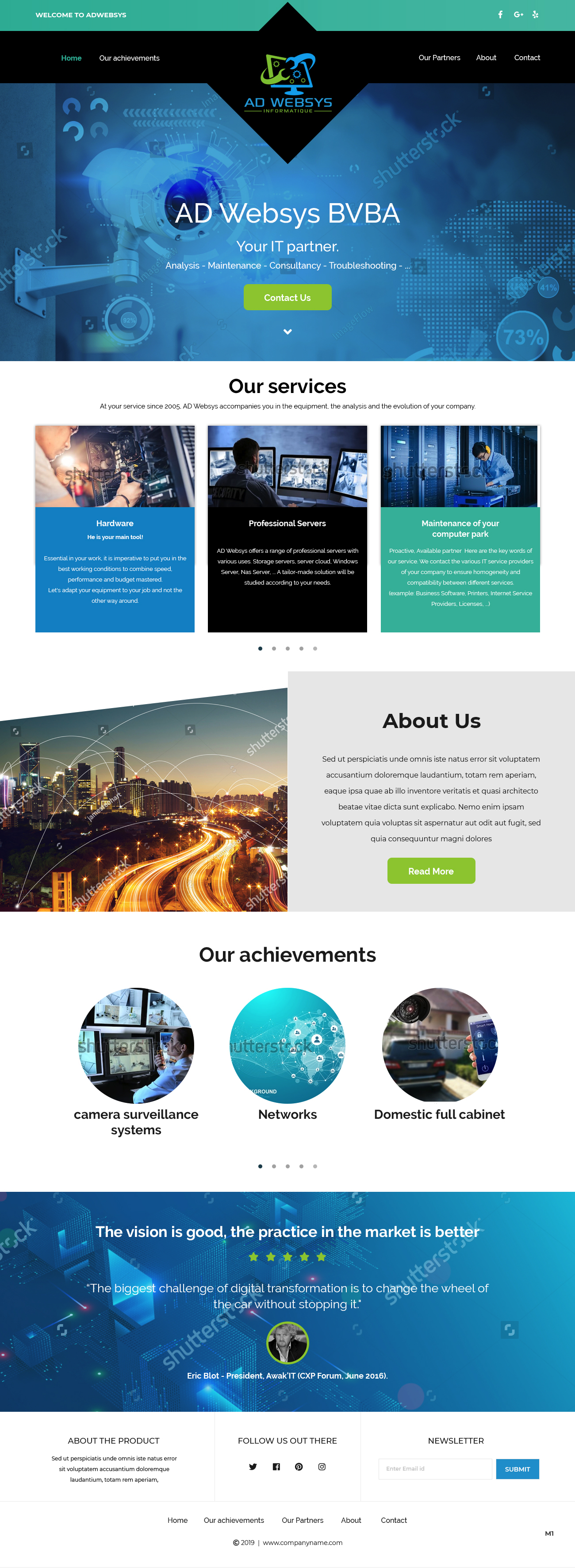 Wordpress Design by pb for AD Websys SPRL | Design #21942102