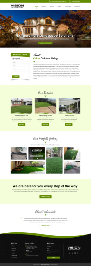 Vision Outdoor Living Website Design | Web-Design von Sbss