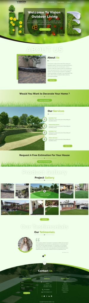 Vision Outdoor Living Website Design | Web-Design von ArtBeat Technology