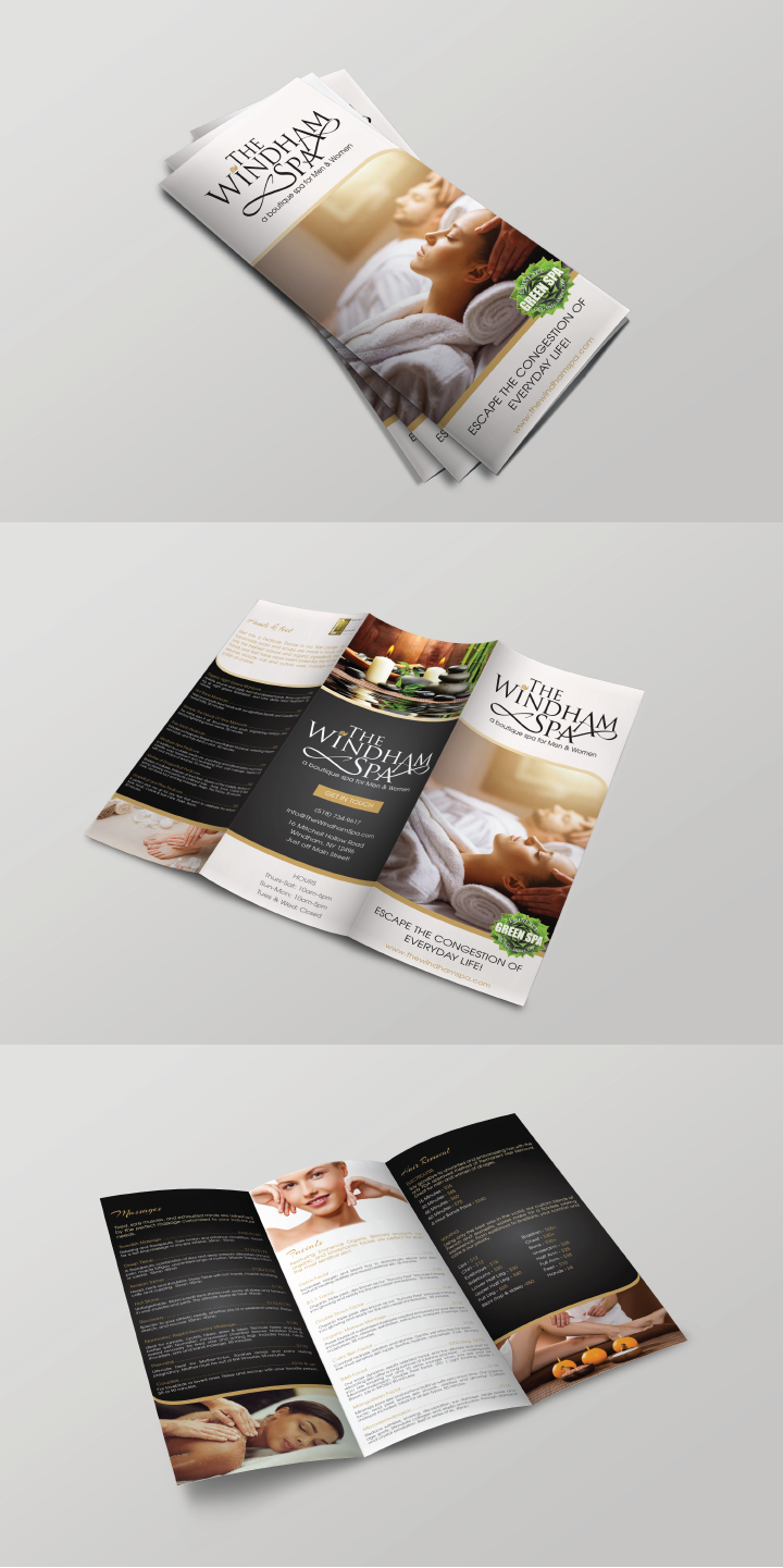 Broschüren-Design von alex989 für The Windham Spa | Design #21940450