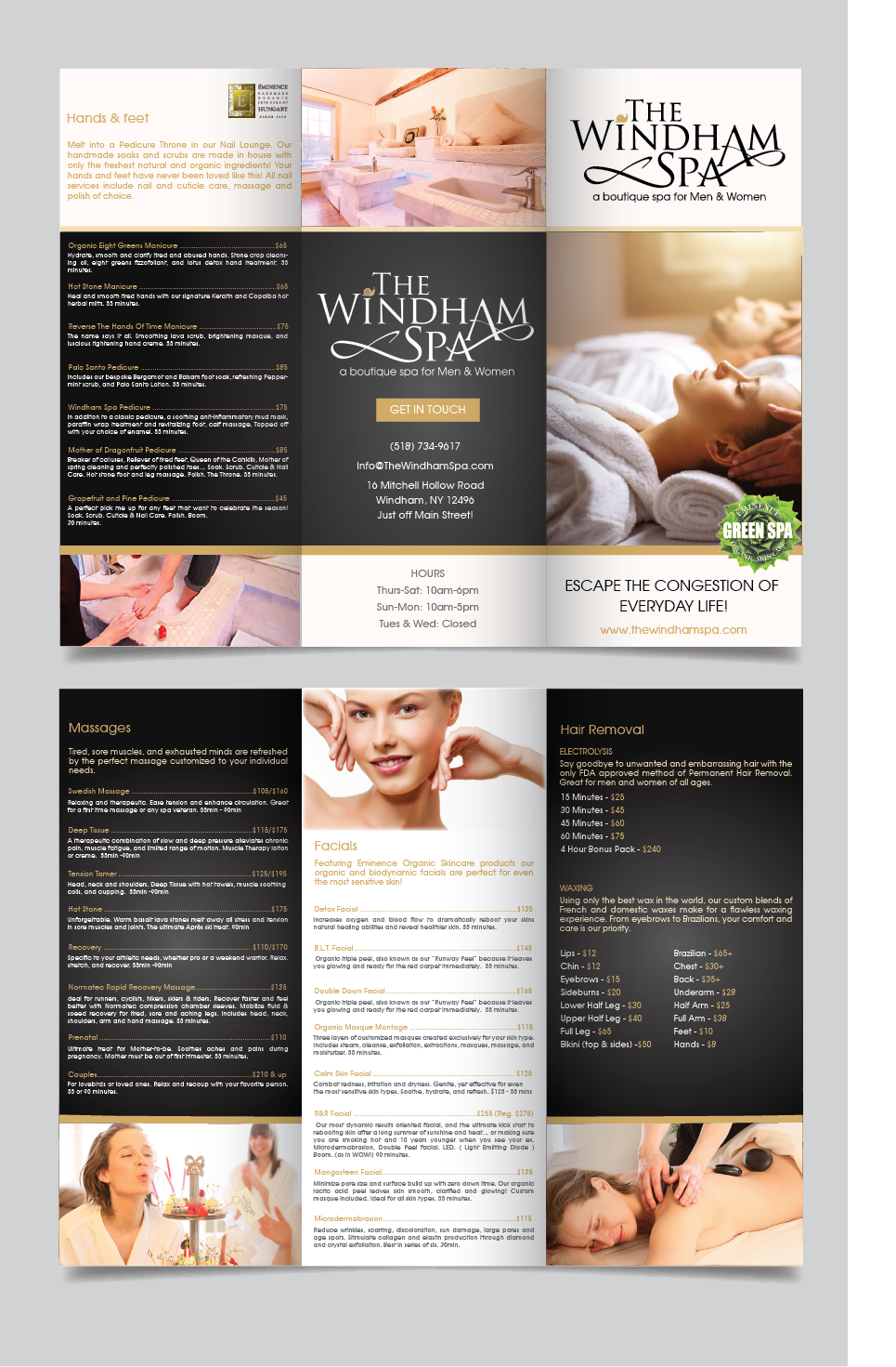 Brochure Design by alex989 for The Windham Spa | Design: #21993279