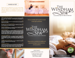 Brochure Design by alex989 for The Windham Spa | Design: #22863993
