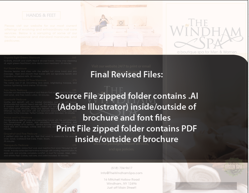 Broschüren-Design von alex989 für The Windham Spa | Design #22916820