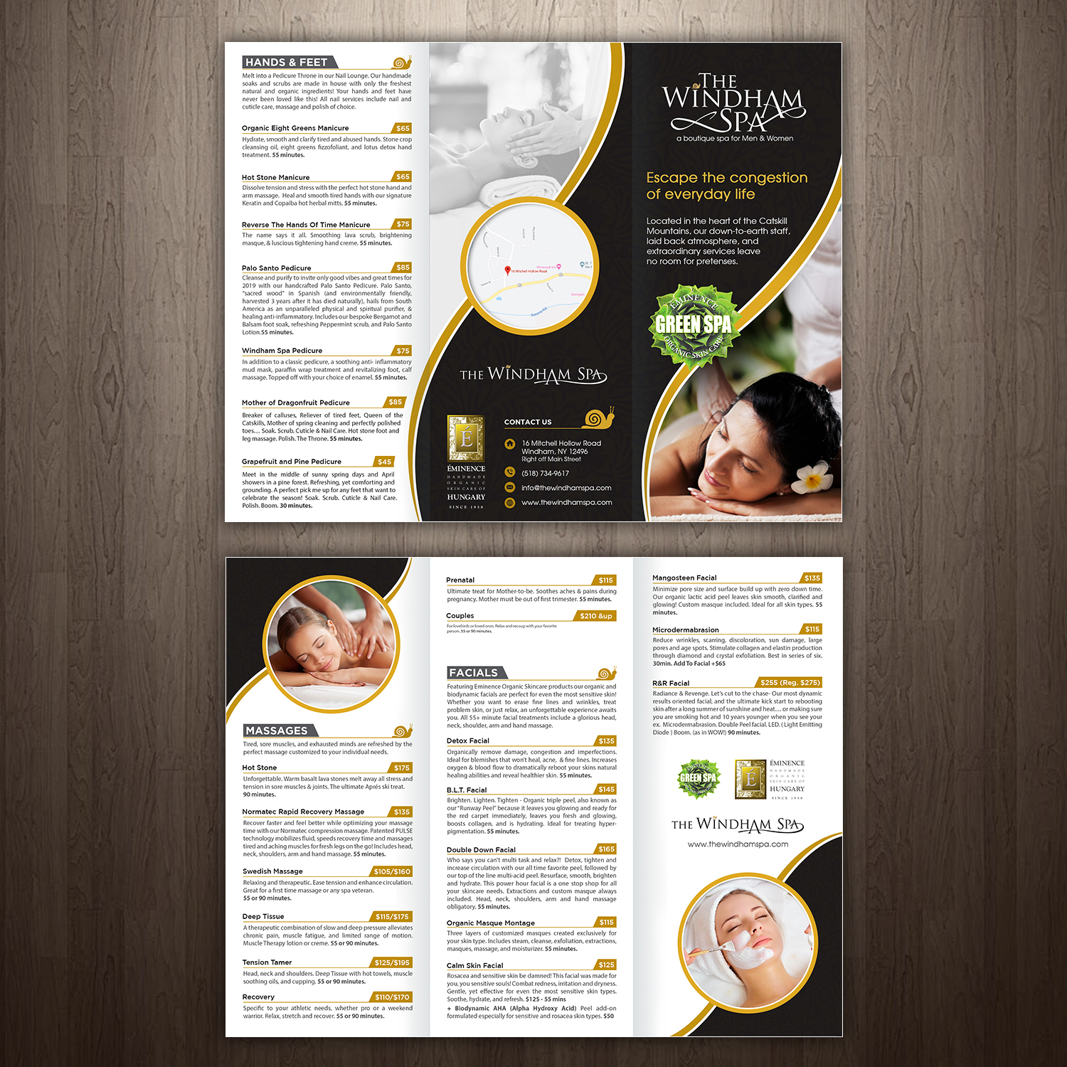 Broschüren-Design von GraphicsGuru für The Windham Spa | Design #21942658