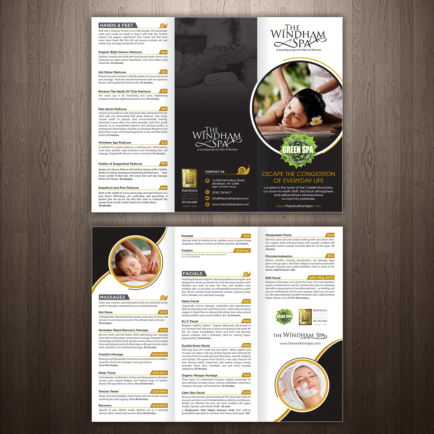 Diseño de Brochure por GraphicsGuru para The Windham Spa | Diseño #21944711