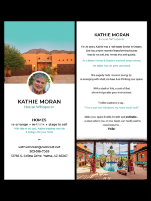 Kathie Moran House Whisperer | Diseño de Tarjeta de Presentación por Sandaruwan