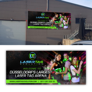 Lasertag Arena needs a big sign for its exterior wall | Design de Poster par SAI DESIGNS