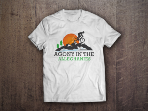 Agony in the Alleghanies (the prominent event name).  Gran Fondo (a smaller tag line) | Logo Design by Graphic Bricks