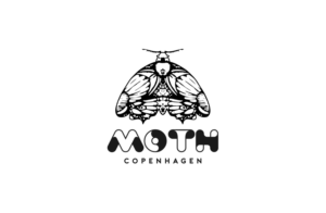 MOTH Copenhagen - Moth with big letters and Copenhagen, under the MOTH text, with small letters | Logo-Design von GLDesigns
