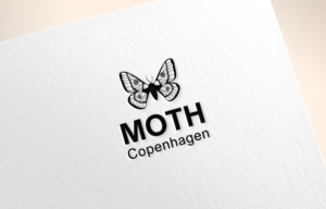 MOTH Copenhagen - Moth with big letters and Copenhagen, under the MOTH text, with small letters | Logo-Design von CreativeBaba
