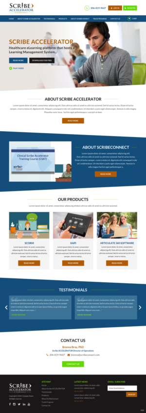 Wordpress Design by pb for ScribeConnect, LLC | Design: #21949844
