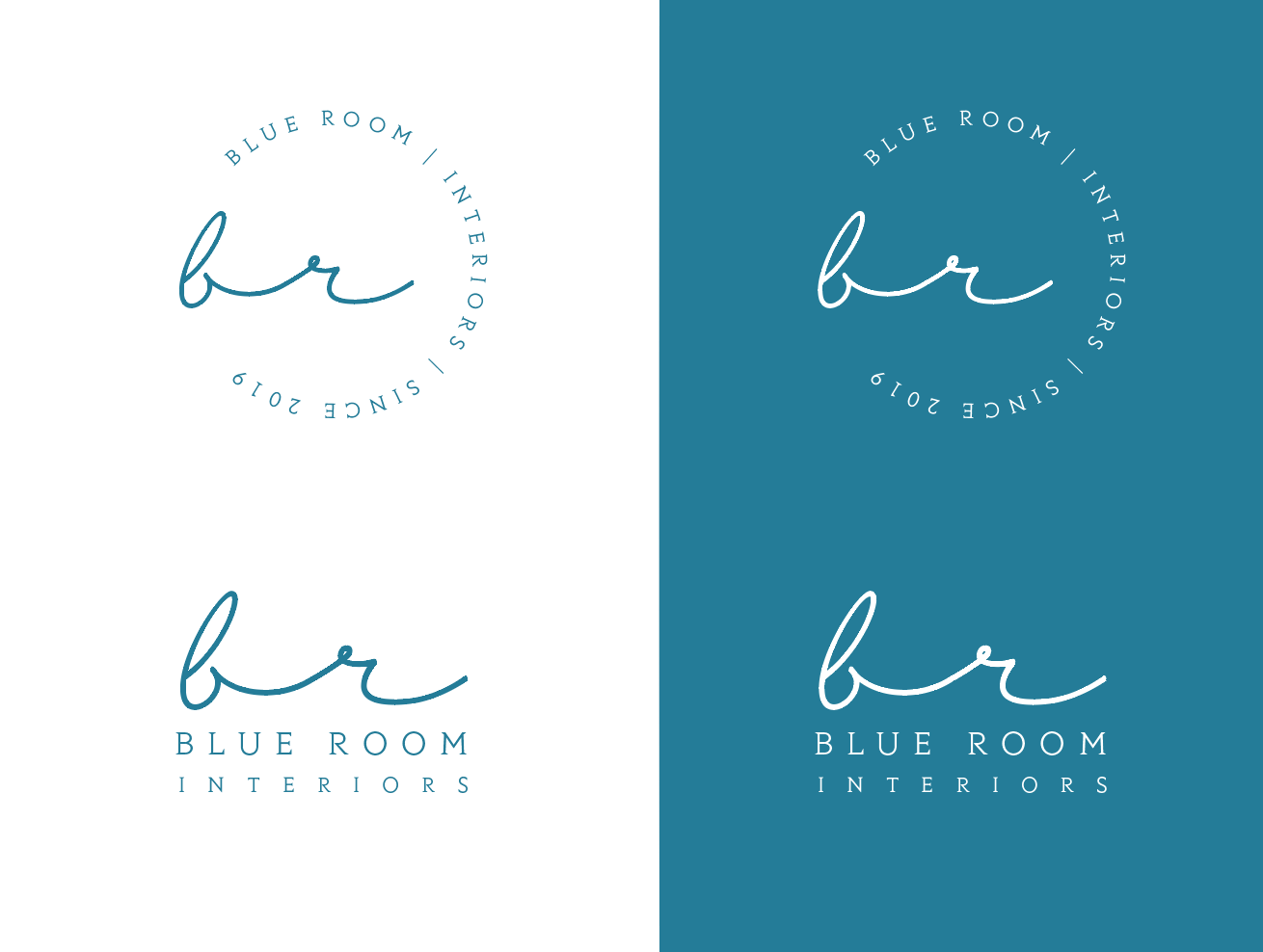 Logo Design by wonderland for Blue Room Interiors | Design #21957715