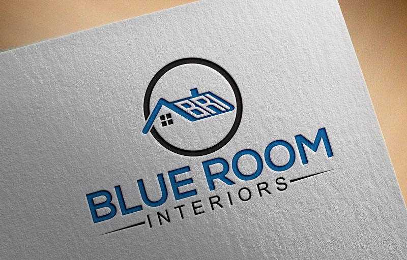 Diseño de Logo por JAFRIN para Blue Room Interiors | Diseño #21943832