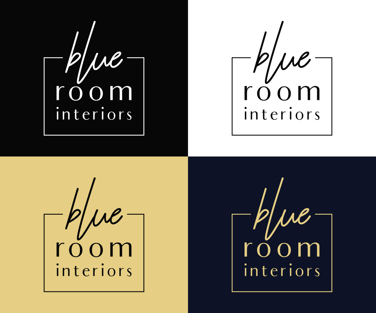 Logo Design by blackowl8 for Blue Room Interiors | Design #21968424