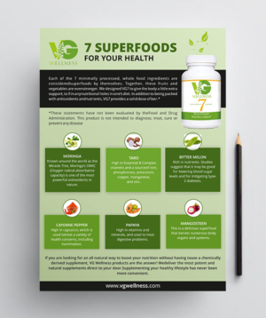Diseño de Flyer por ESolz Technologies para VG Wellness LLC | Diseño #21956024
