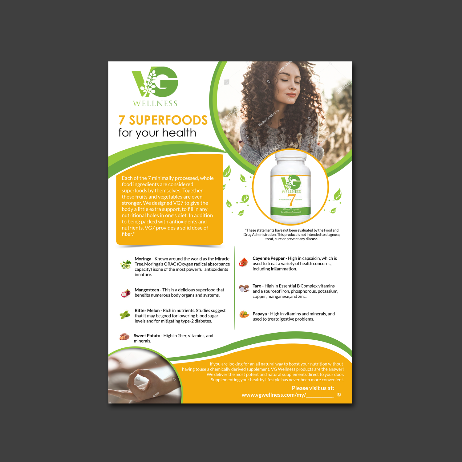 Flyer Design by Schöpfer for VG Wellness LLC | Design #21959875