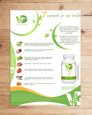 Diseño de Flyer por Adnan.design para VG Wellness LLC | Diseño #21955647