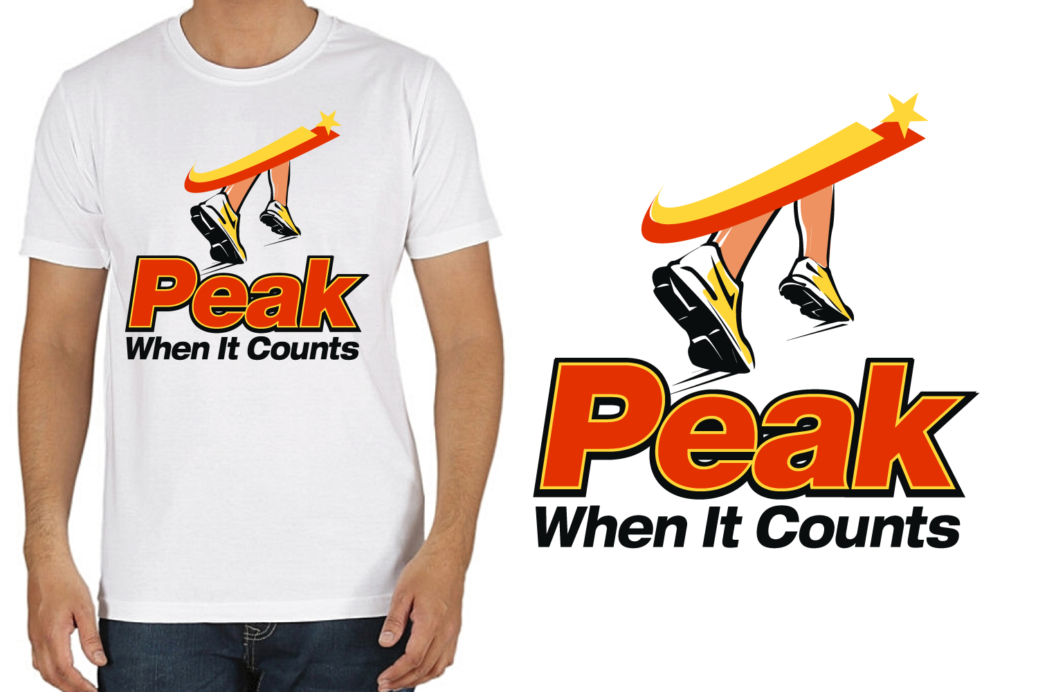 T-shirt Design by Jay Design for Up & Running Fitness | Design #21955709
