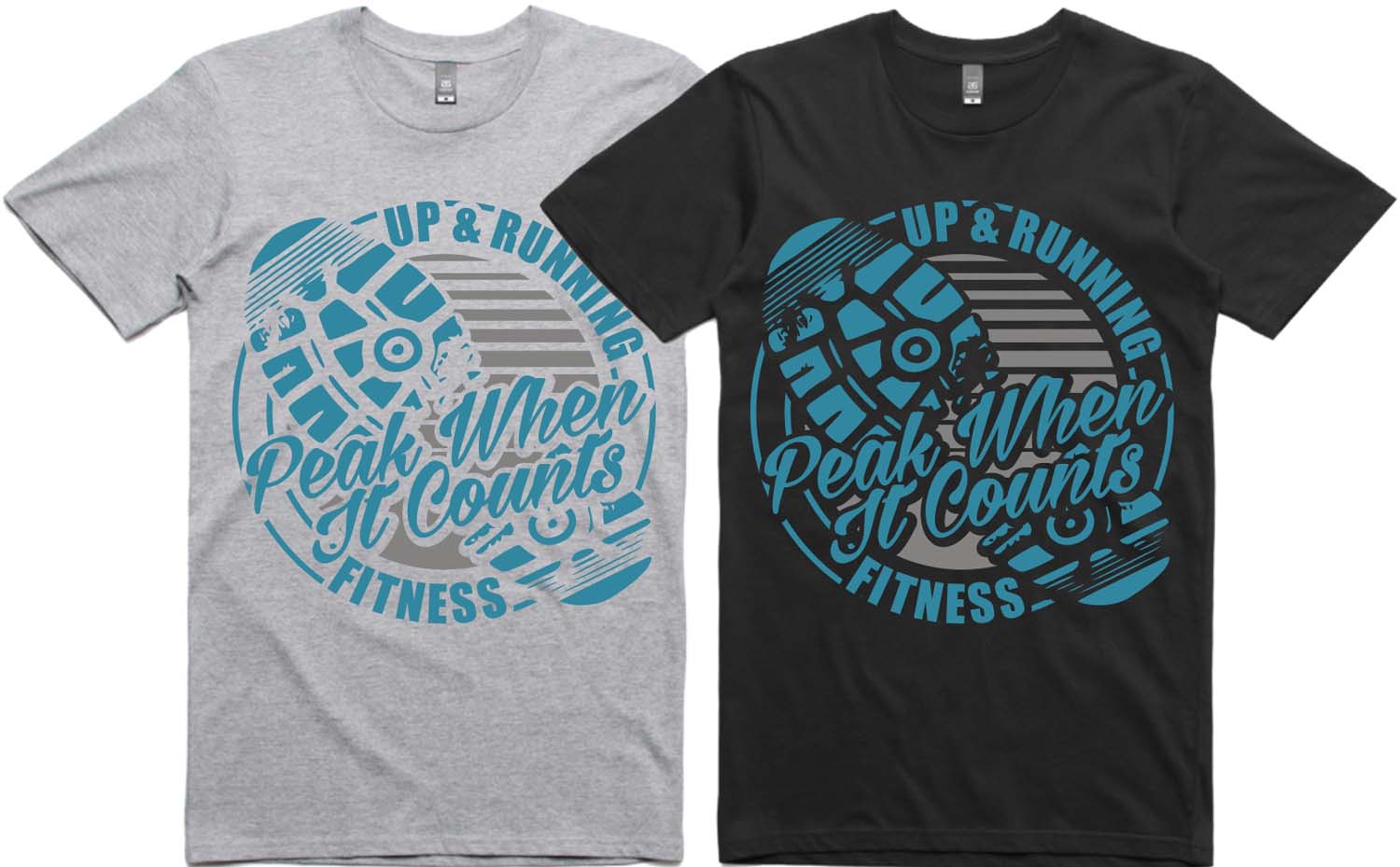 T-shirt Design by Rox Art Design for Up & Running Fitness | Design #21960246