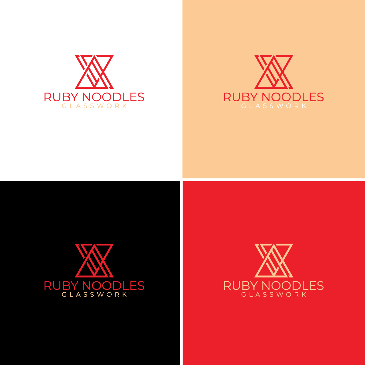 Logo Design by brand maker for Ruby Noodles Glasswork | Design #21964254
