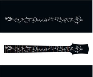 Make a design mother of perl inlay for fingerboard of a guitar | Diseño Gráfico por ammar_ed