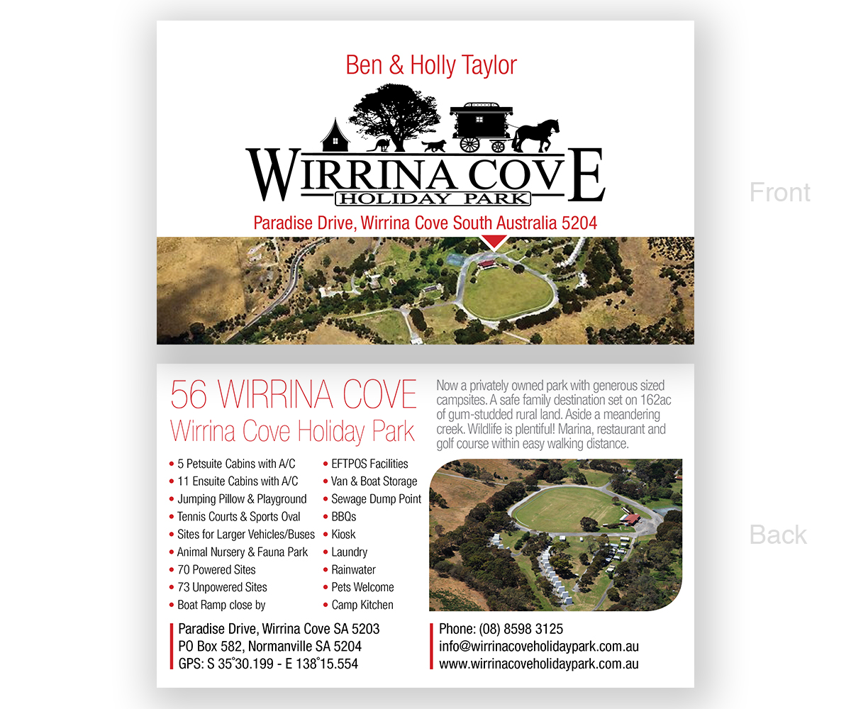 Diseño de Tarjeta de Presentación por noworries. para Wirrina Cove Holiday Park | Diseño #2941961