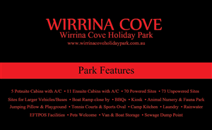 Design de Carte de Visite par neo_tahya pour Wirrina Cove Holiday Park | Design : #2958854