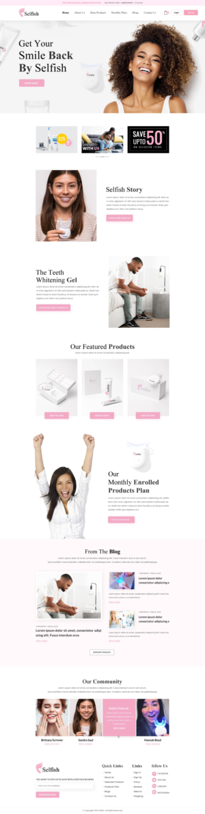 whitening gel shopping website design | Web-Design von Reimagine