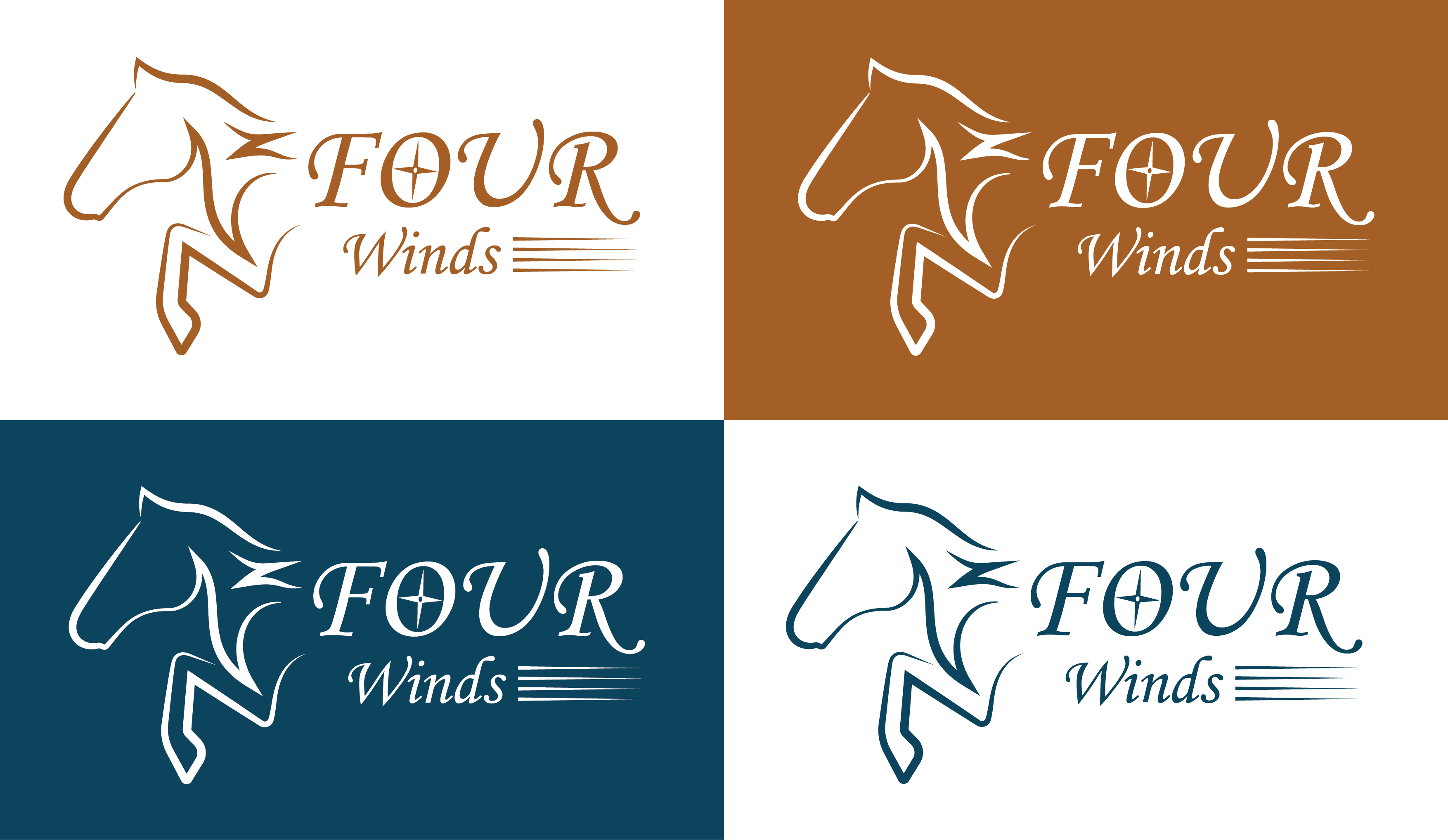 Logo Design by Isuru Jayalath for Four Winds Sport Horses | Design #21959932